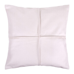 QUVIO Kussenhoes geometrisch - Gestikt patroon - 45x45 cm - Beige