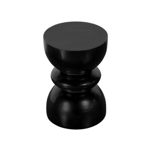 Lewis & Loft Bijzettafel Luis - Gestapeld - FSC® mangohout - Rond ⌀35 - Zwart
