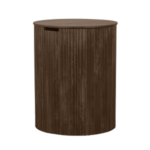 Lewis & Loft Bijzettafel Lonne - FSC® mangohout - Met opbergruimte - ⌀40 cm - Bruin