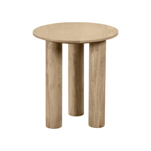 Lewis & Loft Bijzettafel Lian - FSC® Mangohout - Rond ⌀40 cm - Naturel