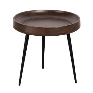 Lewis & Loft Bijzettafel Luus - FSC® Mangohout - Rond ø40 cm - Walnoot bruin