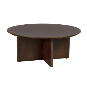 Lewis & Loft Salontafel Lupe - FSC®-gecertificeerd mangohout - Rond ø80 cm - Walnoot bruin