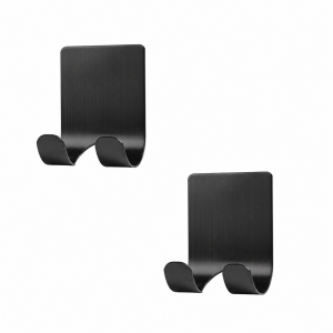 XIVADA Scheermeshaakjes - Zelfklevend - Rvs - Zwart - Set van 2