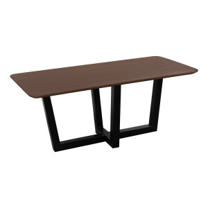 QUVIO Eettafel Sofia - Rechthoekig - W-Poot - FSC®-gecertificeerd mangohout - 180×90 cm - Bruin