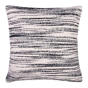QUVIO Sierkussenhoes gebreid patroon - Polyester - 45x45 cm - Wit - Grijs