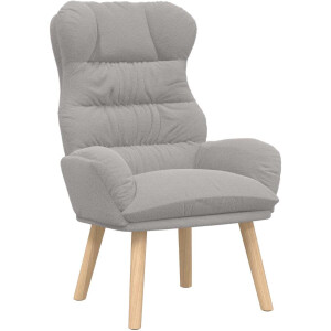 vidaXL - Fauteuil - Lichtgrijs - 69 - x - 74 - x - 93 - cm - Sherpa - Stof