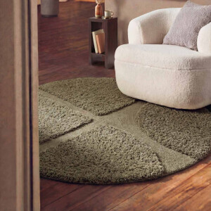 Vloerkleed Jasper Rond - Groen Xcm - Polyester - Dekbed-Discounter.nl