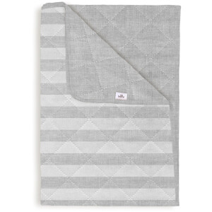 Zohome Bed Sprei Banda di Lino - Bedsprei 2 persoons - Strepen patroon - 270x260 cm - Grijs