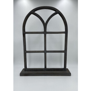 Decoratie stalraam oud kozijn hout op voet 63,5 x 49 cm grijs geschuurd old look | 65501 | Home Sweet Home | Stoer & Sober Woonstijl