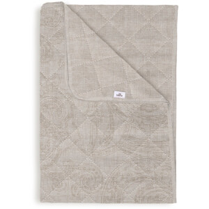 Zohome Bed Sprei Paisley-bedsprei - Bedsprei 2 persoons - Paisley print - 270x260 cm - Beige