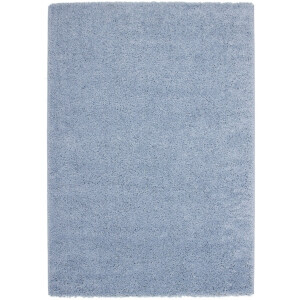 Padiro hoogpolig shaggy vloerkleed - 230 x 320 cm - Lichtblauw - Modern, Effen design - Polypropyleen, Jute