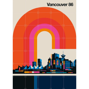 IXXI Vancouver 86, Bo Lundberg - 100 x 140 cm - Gratis ophangtool - Grote wanddecoratie en posters - Geometrische Kunst, Kleurrijk, Pop art, Digitale
