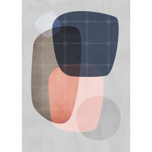 IXXI Graphic 189C, Mareike Böhmer - 100 x 140 cm - Gratis ophangtool - Grote wanddecoratie en posters - Illustraties, Abstract, Geometrische Kunst