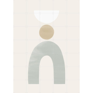 IXXI Balancing Shapes III, Bohomadic Studio - 100 x 140 cm - Gratis ophangtool - Grote wanddecoratie en posters - Illustraties, Geometrische Kunst
