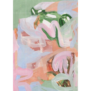 IXXI Bloom in Bliss, Henriette Visscher - 100 x 140 cm - Gratis ophangtool - Grote wanddecoratie en posters - Abstract, Olieverf, Abstract