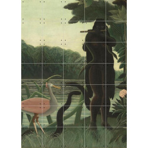 IXXI The Snake Charmer, Henri Rousseau & Musée D'Orsay - 100 x 140 cm - Gratis ophangtool - Grote wanddecoratie en posters - Klassiek
