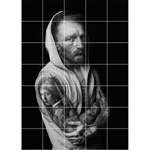 IXXI Van Gogh Tattoo, Paste in Place & Van Gogh 21st Century - 100 x 140 cm - Gratis ophangtool - Grote wanddecoratie en posters - Fotografie