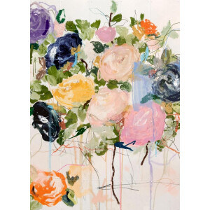 IXXI Verity, Leigh Viner - 100 x 140 cm - Gratis ophangtool - Grote wanddecoratie en posters - Illustraties, Aquarel, Kleurrijk, Abstract, Slaapkamer