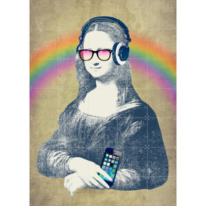 IXXI Modern Lisa, Angelo Cerantola - 100 x 140 cm - Gratis ophangtool - Grote wanddecoratie en posters - Vintage, Kleurrijk, Illustraties, Pop art