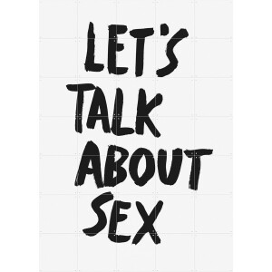 IXXI Let's talk about Sex, Marcus Kraft - 100 x 140 cm - Gratis ophangtool - Grote wanddecoratie en posters - Typografie, Illustraties, Minimalisme