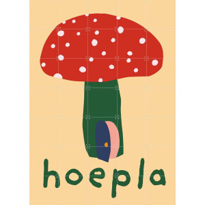 IXXI Hoepla Groen, Mella Mella - 100 x 140 cm - Gratis ophangtool - Grote wanddecoratie en posters - Kleurrijk, Speels, Kinderkamer, Babykamer, Baby