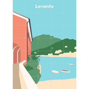 IXXI Levanto, Florent Bodart - 100 x 140 cm - Gratis ophangtool - Grote wanddecoratie en posters - Geometrische Kunst, Digitale Kunst, Kleurrijk