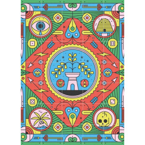 IXXI Tarot, Studio Muti - 100 x 140 cm - Gratis ophangtool - Grote wanddecoratie en posters - Speels, Illustraties, Digitale Kunst, Grafisch Ontwerp