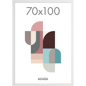 ACAZA Fotolijst - Fotokader - Fotolijst 70x100 cm - Fotokader 70x100 cm - MDF Hout - Wit