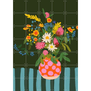 IXXI Bright flowers, Gigi Rosado - 100 x 140 cm - Gratis ophangtool - Grote wanddecoratie en posters - Illustraties, Digitale Kunst, Speels