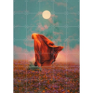IXXI Fields, Fran Rodriguez - 100 x 140 cm - Gratis ophangtool - Grote wanddecoratie en posters - Digitale Kunst, Kleurrijk, Surrealisme, Woonkamer