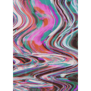 IXXI Flow, Amber Lauder - 100 x 140 cm - Gratis ophangtool - Grote wanddecoratie en posters - Digitale Kunst, Grafisch Ontwerp, Kleurrijk, Abstract