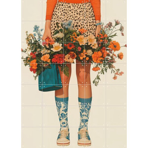 IXXI Made in holland, Mirjam Duizendstra - 100 x 140 cm - Gratis ophangtool - Grote wanddecoratie en posters Woonkamer, Mode, Bloemen