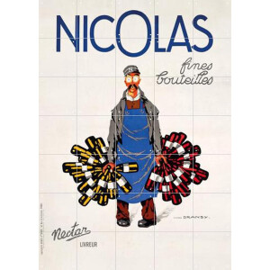 IXXI Nectar, Bridgeman Images - 100 x 140 cm - Gratis ophangtool - Grote wanddecoratie en posters - Kleurrijk, Art Deco, Speels, Illustraties