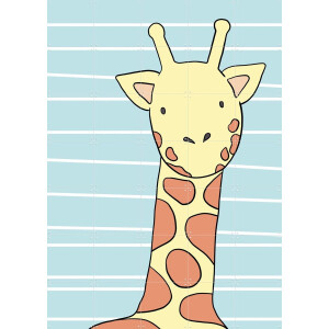 IXXI Little Giraffe, BAINAI - 100 x 140 cm - Gratis ophangtool - Grote wanddecoratie en posters Kinderkamer, Babykamer, Kinderen, Baby, Dieren