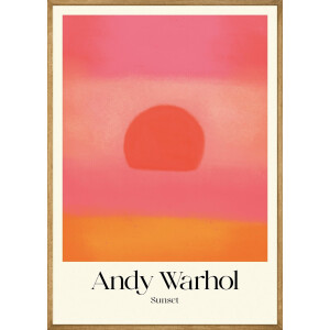 Andy Warhol Zonsondergang Poster Roze/Rood - 30x40 cm