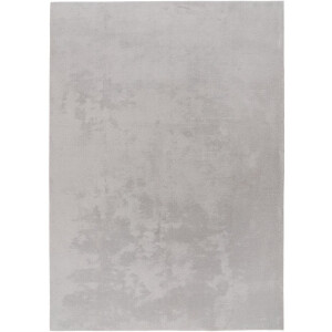 Padiro laagpolig vloerkleed - 200 x 280 cm - Zilverkleurig - Modern, Effen design - Polyester - vloerverwarming