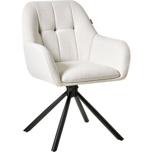 UBLY - Eetkamerstoel - Gebroken wit - Polyester
