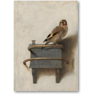 Het puttertje - Carel Fabritius - A2 Poster Staand - 42x59cm -