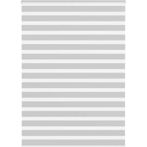 vidaXL - Zebra - rolgordijn - 160x230 - cm - stofbreedte - 155,9 - cm - lichtgrijs