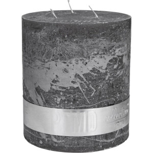PTMD Swish Kandelaar - 16 x 16 x 18 cm - Wax - Grijs