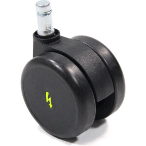 5x Rolo ESD 11mm/65mm - Bureaustoelwielen - Mehrfarbig - Metaal, Kunststof