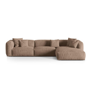 3-zits hoekbank Martina rechts velvet | Micadoni