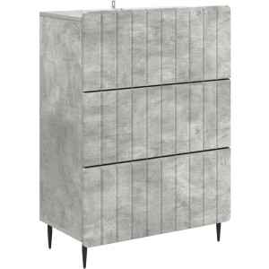 vidaXL - Ladekast - Betongrijs - 66 - x - 34,5 - x - 92 - cm - Bewerkt - hout