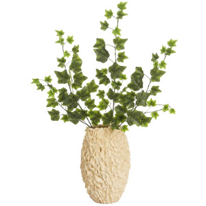 Mica Decorations Kunstplant takken Hedera - 4x - H63 cm - groen - kunststof - bladgroen - siertakken - klimop