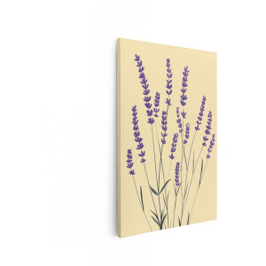 Artaza Canvas Schilderij Lavendel - 40x60 cm - Wanddecoratie Bloemen - Muurdecoratie Botanisch - Decoratie Woonkamer - Paars