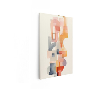 Artaza Canvas Schilderij Abstract - 60x90 cm - Wanddecoratie Modern - Muurdecoratie Geometrisch - Decoratie Aquarel - Schilderijen Op Canvas