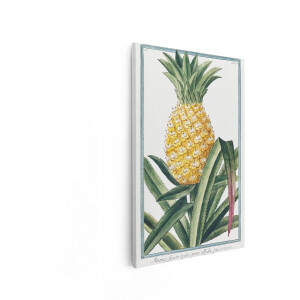 Artaza Canvas Schilderij Ananas - 80x120 cm - Wanddecoratie Vintage - Muurdecoratie Botanisch - Decoratie Fruit - Geel