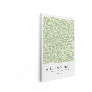 Artaza Canvas Schilderij William Morris Klassieke Behang- en Stoffenontwerper Poster met Groen Bladpatroon - 80x120 cm - Groot - Wanddecoratie Woonkamer - Schilderijen - Muurdecoratie
