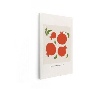 Artaza Canvas Schilderij Granaatappel - 40x60 cm - Wanddecoratie Modern - Muurdecoratie Fruit - Decoratie Keuken Rood