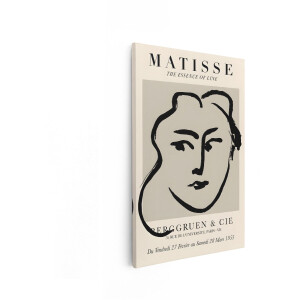 Artaza Canvas Schilderij Henri Matisse Abstracte Lijntekening Portretpostertentoonstelling Kunst - 40x60 cm - Wanddecoratie Woonkamer - Schilderijen - Muurdecoratie